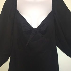 ASOS Dresses - ASOS black tie front puffy sleeve dress ASOS Dresses - ASOS black tie front puffy sleeve dress